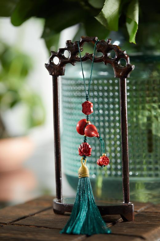 一周发货【朱砂手机挂链】希望与姐妹们的友谊可以长长久久，可以挂手机上，葫芦下面的小挂坠绳子容易松散，收到要手动系紧以免掉落 商品图2