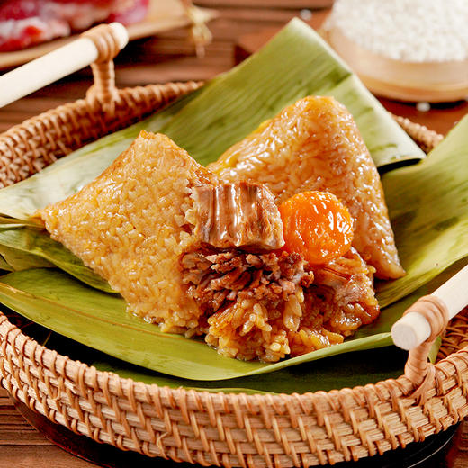 广州酒家蛋黄肉粽子礼盒鲜肉咸鸭蛋美味早餐团购福利端午节日送礼 商品图3