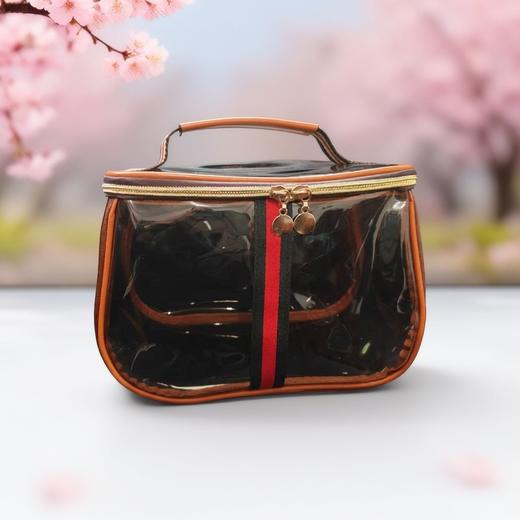 【大容量！分区收纳】pu化妆包便携防水透明大容量外出旅游收纳包手提洗漱包tagi化妆包。xb 商品图1