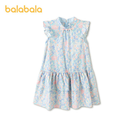 【商场同款】巴拉巴拉女童裙子儿童连衣裙2026新款夏装国风裙印花 商品图0