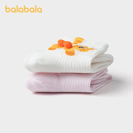 【商场同款】巴拉巴拉儿童袜子夏季新款网眼透气女童短袜萌两双装 商品图2