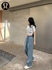 F040933春夏季新款宽松软糯丝滑透气凉感百搭天丝牛仔直筒阔腿裤 商品缩略图13
