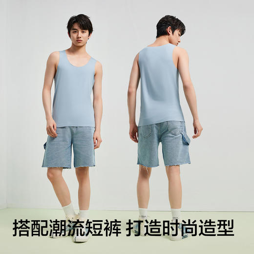 【清仓捡漏】【L-3XL】【有棵树】男士背心莫代尔凉感无袖T恤 商品图8