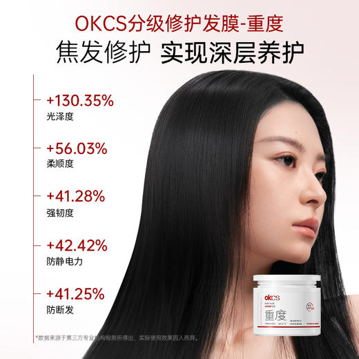 【多维植萃净澈】OKCS 分级修护发膜+重度洗发水组合 发膜500g/罐+洗发水500g/瓶  滋养干枯发丝柔韧一梳到底 商品图5