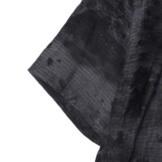 SDSA男装2026新款高贵轻奢新中式扎染水墨设计短袖衬衫百搭时尚 商品图3