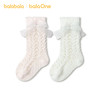 巴拉巴拉宝宝袜子夏季网眼袜透气薄婴幼儿中筒袜女童甜美两双装 商品缩略图4