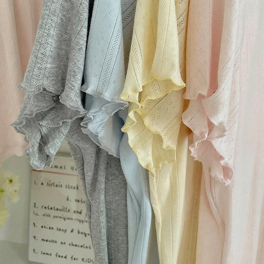 A类纯棉免穿文胸睡衣法式蕾丝家居服带胸垫两件套 商品图2