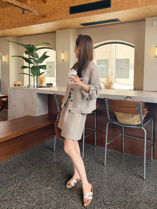 2604214    麻棉 亮丝 休闲外套 商品图1