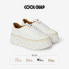 【明星同款】COOLCHAP 重奏系列-5.5cm增高吐司厚底小白鞋 商品缩略图0