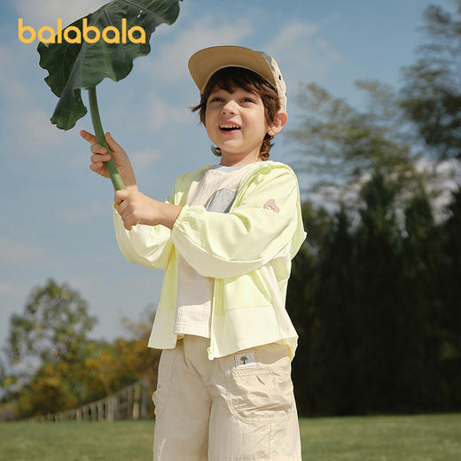 【商场同款】巴拉巴拉儿童外套男童2026新款夏撞色连帽插肩袖上衣 商品图0