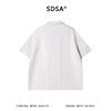 SDSA男装2026新款高贵轻奢宽松简约纯色小V翻领短袖T恤百搭时尚 商品缩略图1