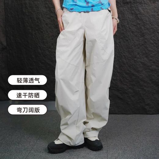 纳趣户外轻薄弹力弯刀速干裤时尚阔版工装运动裤女防晒登山快干裤 商品图2