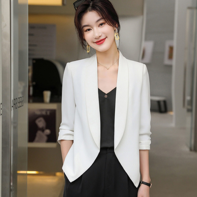 「自」全新升级【铂金会员146/天猫199/差价53】(10651)洛诗琳气质通勤小西装女2026夏季新款百搭休闲小西服外套