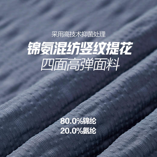 【三防处理 四面高弹】皮尔卡丹 泡泡纱竖纹提花针织西服 商品图2