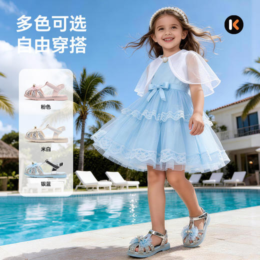 卡特兔童鞋女童闪闪公主鞋2026年夏季新品宝宝水晶鞋防滑女童凉鞋 商品图1