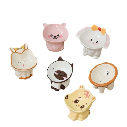 【斜口设计护颈椎,加宽碗底防打翻】猫碗陶瓷保护颈椎饮水碗宠物用品可爱斜口防打翻狗狗饭碗猫咪食盆.TA 商品图4