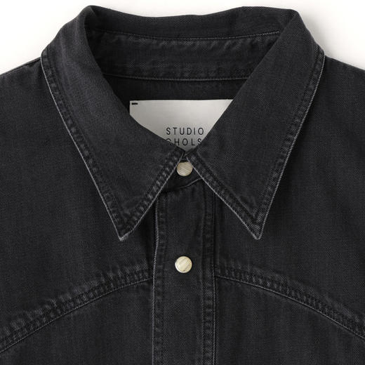 STUDIO NICHOLSON SHIRTS - DENIM SHIRT 8OZ水洗牛仔夹克外套 商品图1