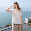 【莱赛尔】三彩2026夏季新款泡泡袖小衫圆领系带上衣套头M 商品缩略图2