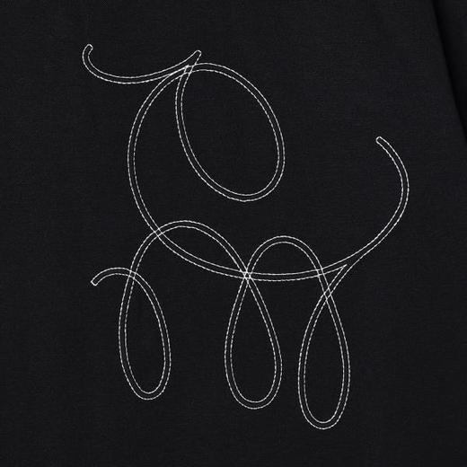 SDSA男装2026新款高贵轻奢韩系宽松极简线条刺绣圆领短袖T恤百搭 商品图3