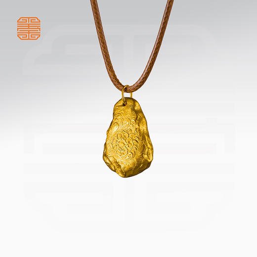 玺匠金铺《如意石》古法工艺足金9999吊坠黄金首饰生日礼物送女友 商品图3