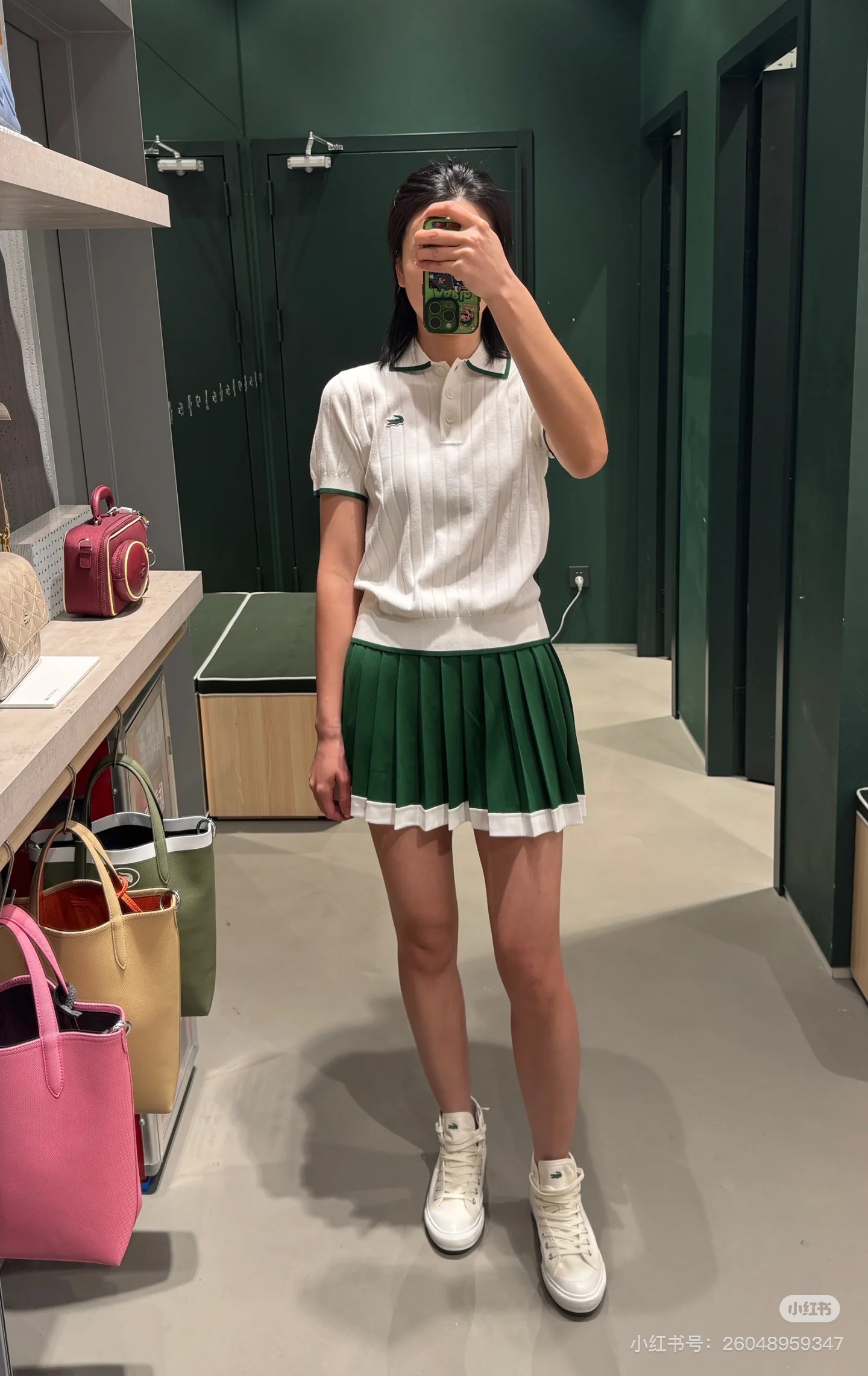 复古女款学院风针织Polo衫