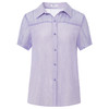 天丝女士短袖衬衫夏季薄款2025新款休闲大码宽松遮肉雪纺衬衣减龄 商品缩略图4
