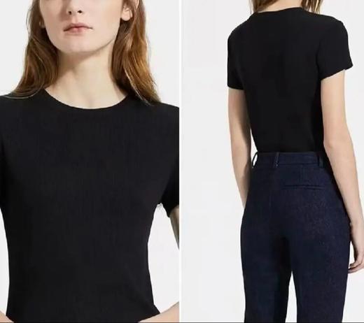 圆领螺纹短袖T恤 商品图1