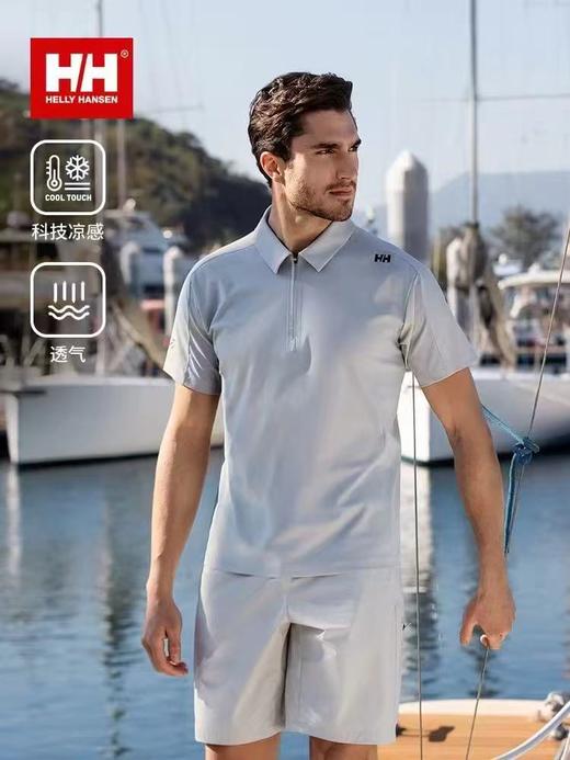 F040911夏季新款无痕半拉链休闲百搭商务翻领门襟拉链短袖Polo衫 商品图13