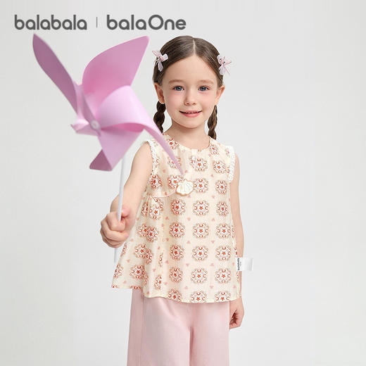 【balaOne】巴拉巴拉女童短袖套装儿童宝宝两件套2026新款春夏装 商品图2