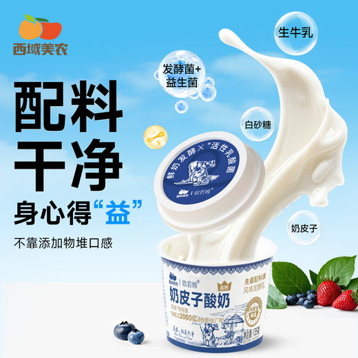【FX】西域美农 内蒙古欧若姆奶皮子酸奶135g 小罐 活菌酸奶 商品图6
