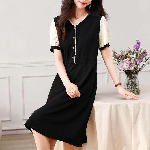 中长款连衣裙女2026年新款大码宽松休闲过膝t恤裙子显瘦长裙夏季 商品图1