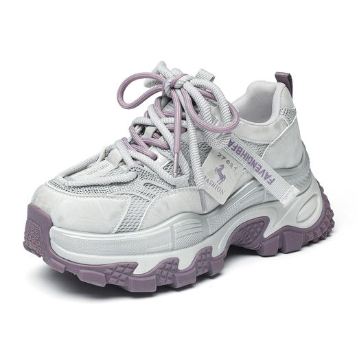 信诺厚底增高老爹鞋女透气舒适休闲运动鞋小个子女鞋2026夏季新款X6L163-105 商品图4