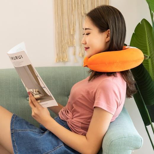 【超柔面料舒适亲肤、牢固缝制耐用可靠】U型枕办公护颈椎枕旅行脖枕印刷logo便携开车午睡靠枕.TA 商品图2