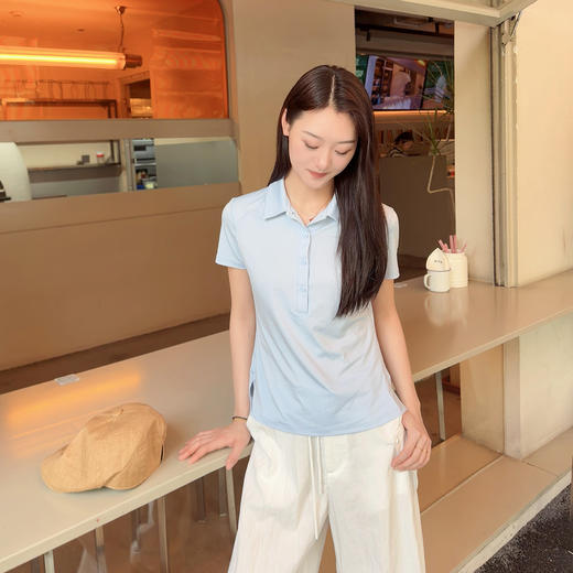 火桐hooton 速干瑜伽polo短袖 商品图0