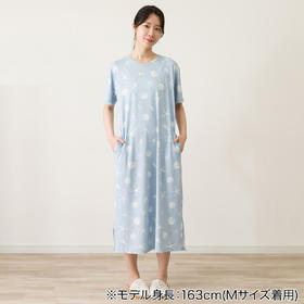 NITORI宜得利家居 女士凉感睡衣冷感夏季短袖连衣裙居家外出宽松连衣裙