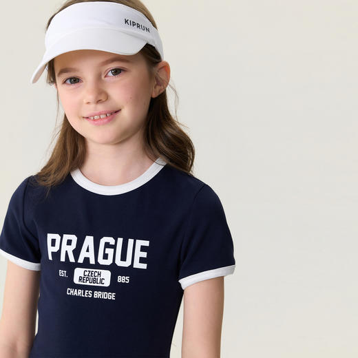 马克珍妮复古运动风女童柔弹罗纹连衣裙2026年夏装新款560556 商品图4