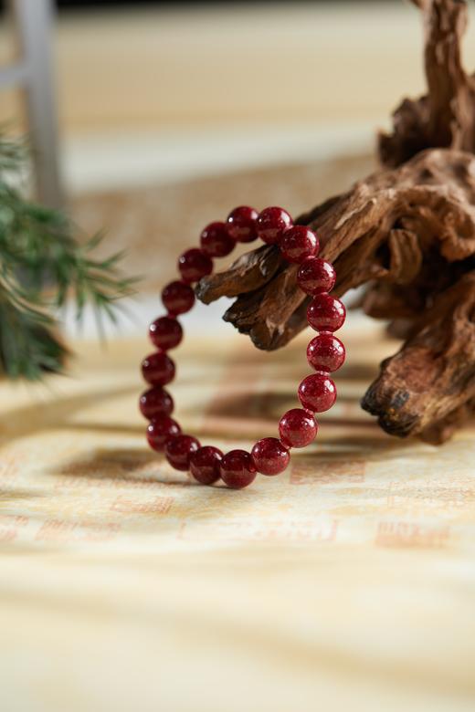 一周发货【朱砂手串】朱砂手串两款可选：原矿｜晶体砂红艳款  收藏级 均带证书 3个手围男女可戴 商品图12