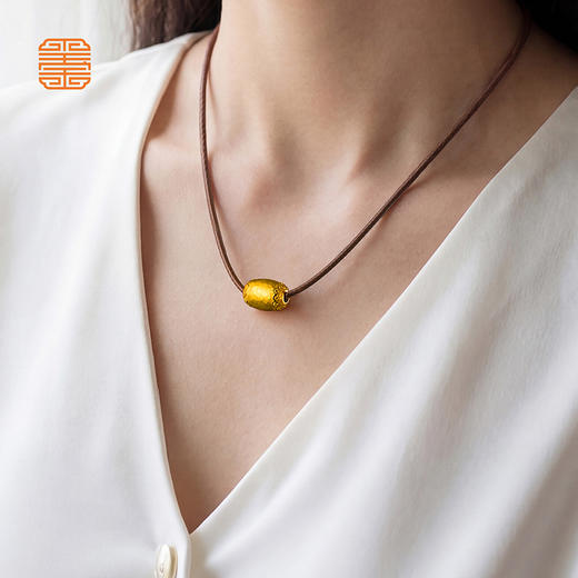 玺匠金铺《古法枣珠》足金9999串珠吊坠黄金手链送女友节日礼物 商品图8