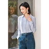 风琴褶衬衫 立体压褶 雾霾蓝气质单品  米思阳2026春季新款时尚轻奢衬衫简约压褶设计感休闲上衣女款5177 商品缩略图4