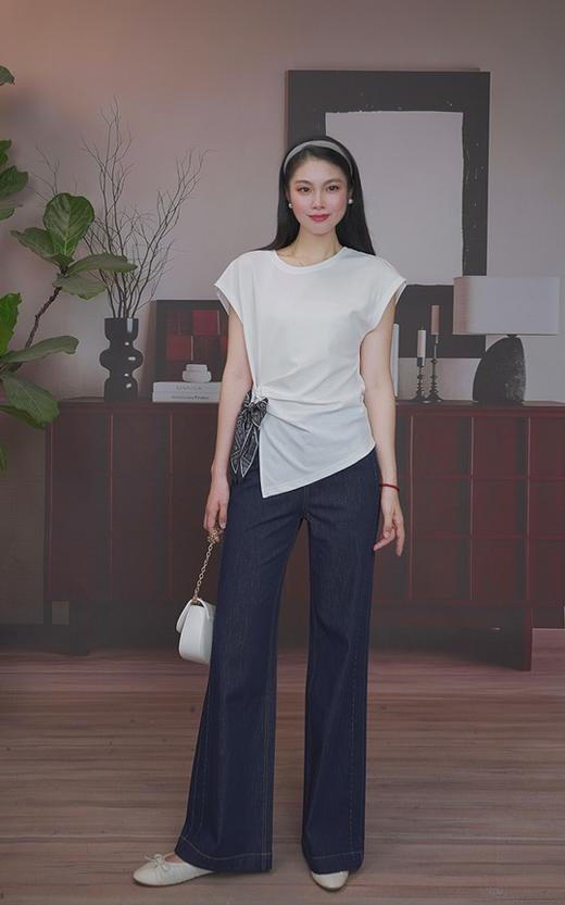 司歌显瘦显高阔腿牛仔裤长裤D93G6517 商品图3