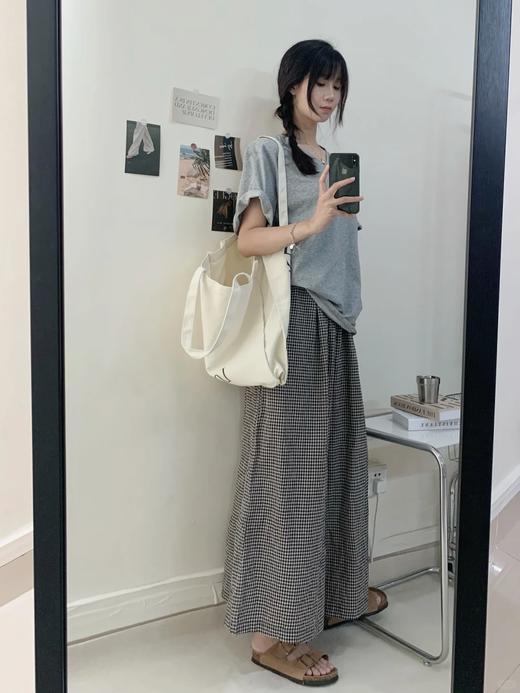 <曾小咸推荐> 4.10新品上新 T恤+格子阔腿裤休闲套装 日常189/套！ 活动价99/套！单件T恤59！单件阔腿裤79！【预售款，预计3-15天发货】 商品图6