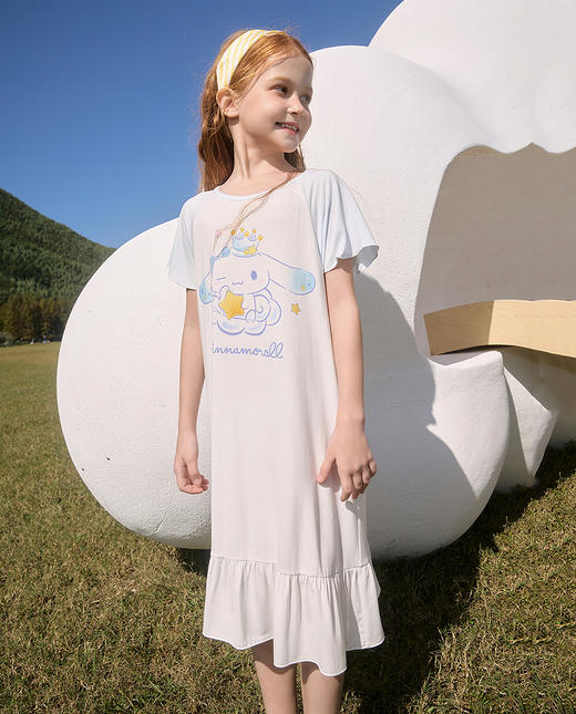 【店庆提前购】8楼爱慕儿童Aimer Kids女孩奶皮大耳狗晚安好眠短袖睡裙AK144L362，吊牌价359元 商品图1