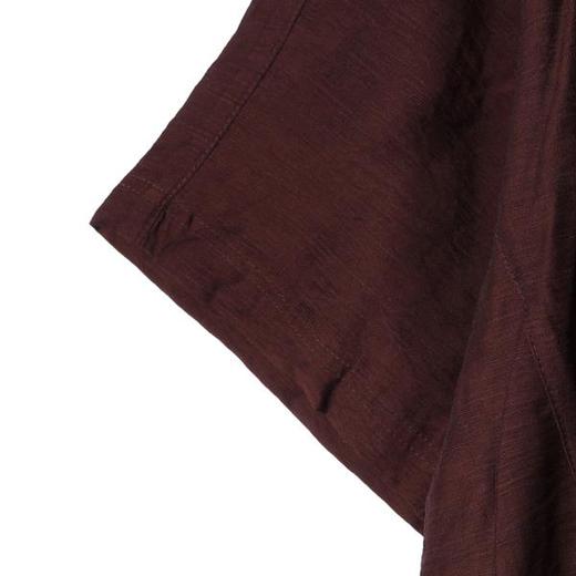 SDSA男装2026新款轻奢复古舒适半按扣翻领短袖衬衫下摆松紧百搭 商品图2