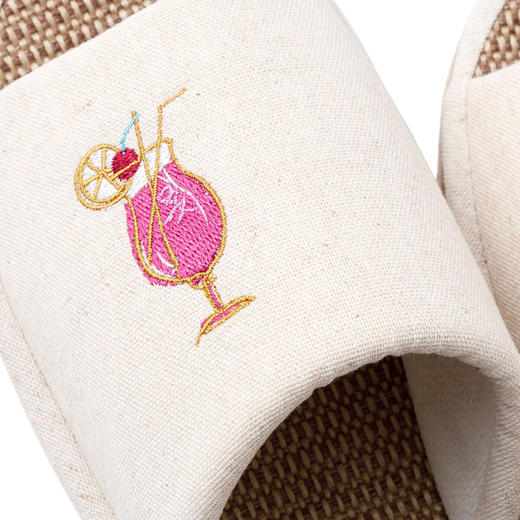 室内居家女士男士通用春季夏季拖鞋鸡尾酒厚麻底 商品图2