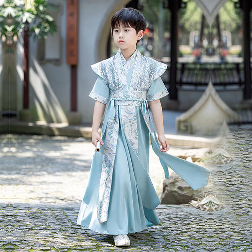 【团购】【苏城纪】清仓特价款汉服男童-花无缺短袖 商品图6