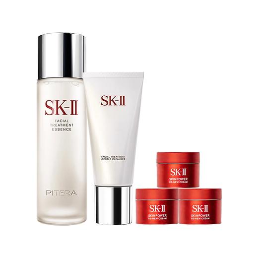 【送礼袋 】SK-II 晶透赋能神仙水230ml+氨基酸洁面120g+新版大红瓶面霜15g*3  一般贸易 商品图1
