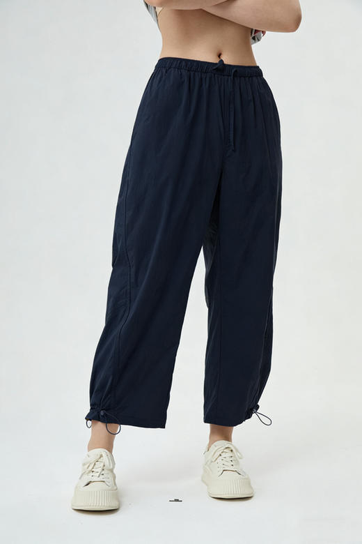 【速干 薄料透气】水淼2026夏新款休闲百搭显瘦松紧腰束口速干裤2303 商品图2