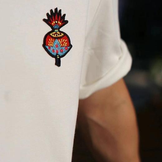 【“福寿三多”情侣短袖】✅高质感重磅纯棉面料✅直筒版型➕刺绣设计，打破常规T恤的单调感，时髦又显瘦！ 商品图3