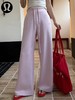F040934春夏季新款高弹软糯亲肤透气高腰抽绳腰头直筒阔腿长裤卫裤 商品缩略图8