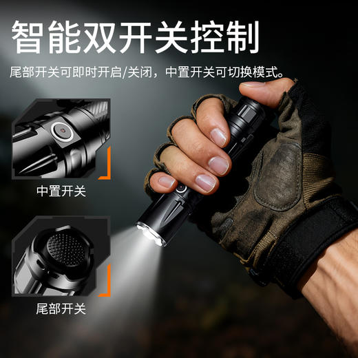 神火TL01-X手电筒强光充电长续航超亮远射户外应急巡逻战术小直手电 商品图2